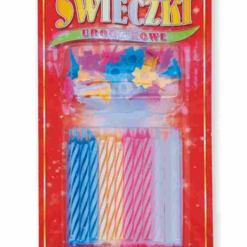 Świeczki urodzinowe małe - mix kolorów