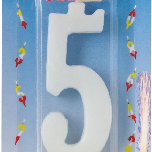 Świeczki białe cyferki 0-9