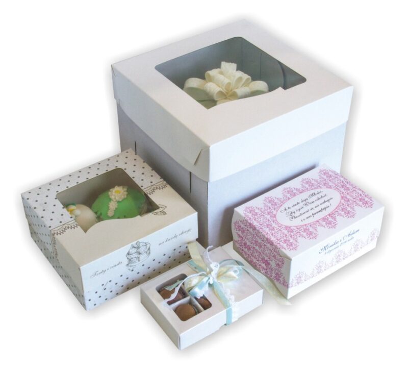 Opakowanie na tort z oknem 250x250x195