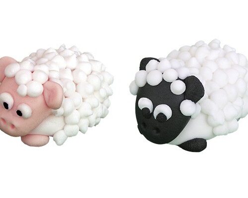 Figurki świąteczne Baranek leżący - czarny Figurki świąteczne Baranek leżący - czarny