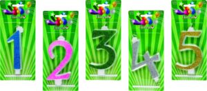 Świeczki brokatowe złote