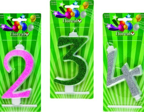 Świeczki brokatowe zielone