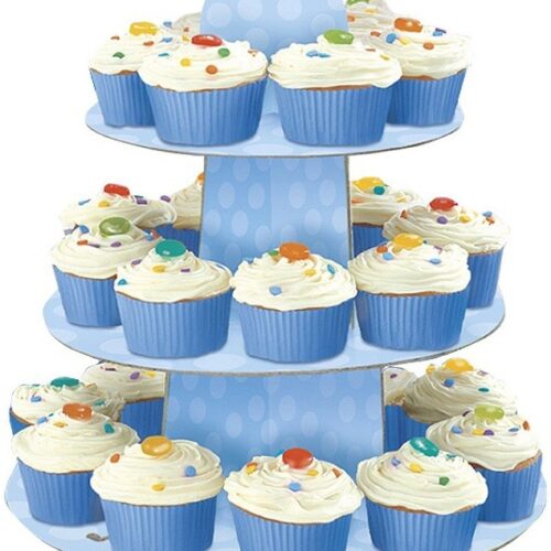 Stojak na muffinki niebieski