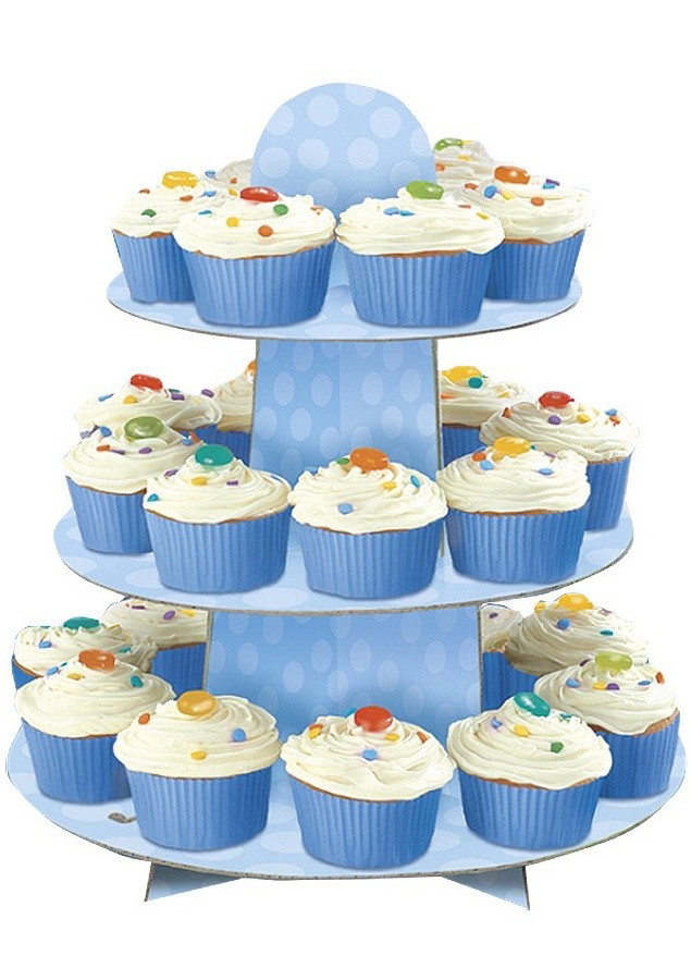 Stojak na muffinki niebieski