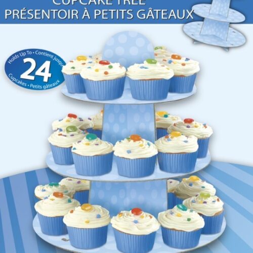 Stojak na muffinki niebieski