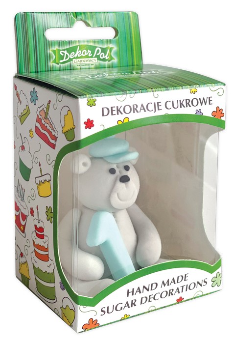 Figurka cukrowa Miś z króliczkiem