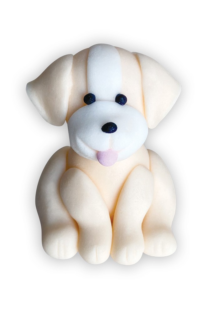 Figurka cukrowa piesek kremowy