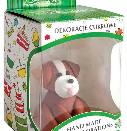 Figurka cukrowa piesek kremowy