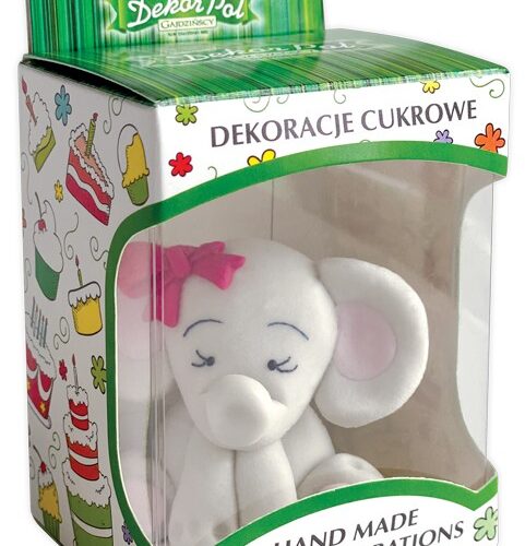 Figurka cukrowa Słonik turkus