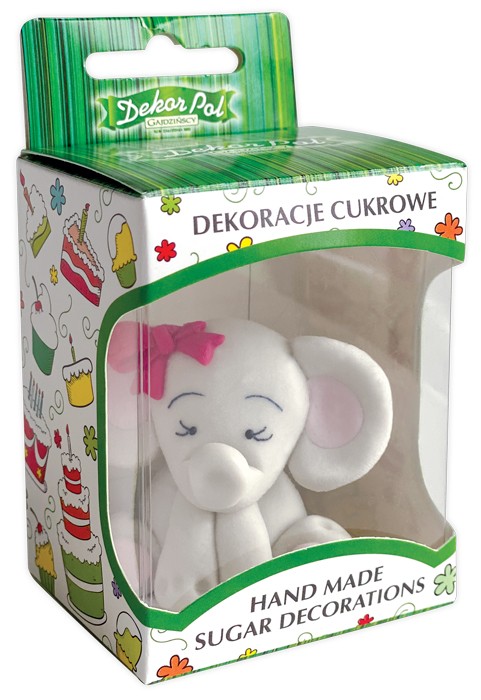 Figurka cukrowa Słonik róż