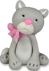 Figurka cukrowa Kotek szary