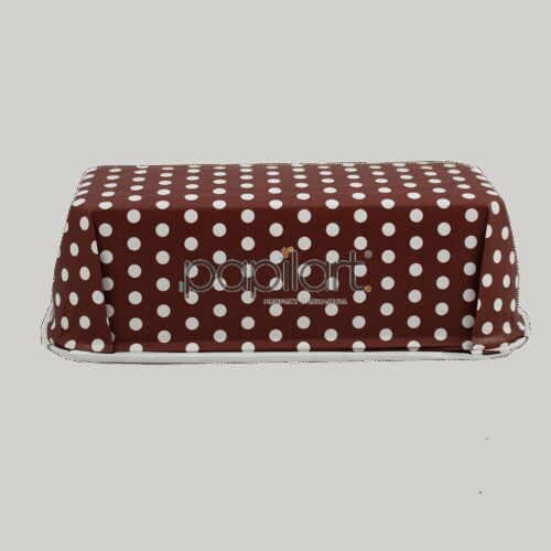 Keksówka do wypiekania w białe grochy