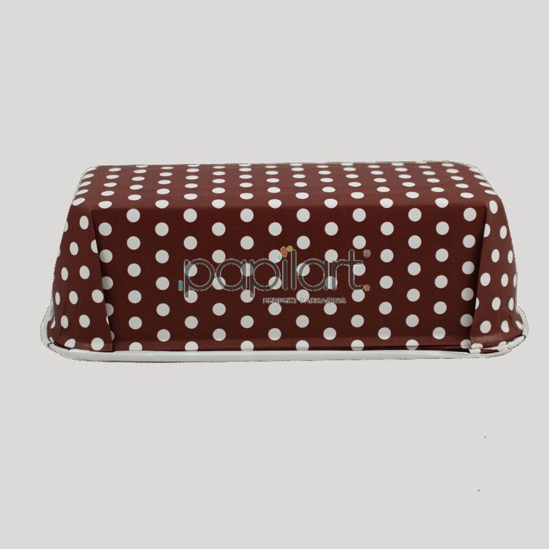 Keksówka do wypiekania w białe grochy