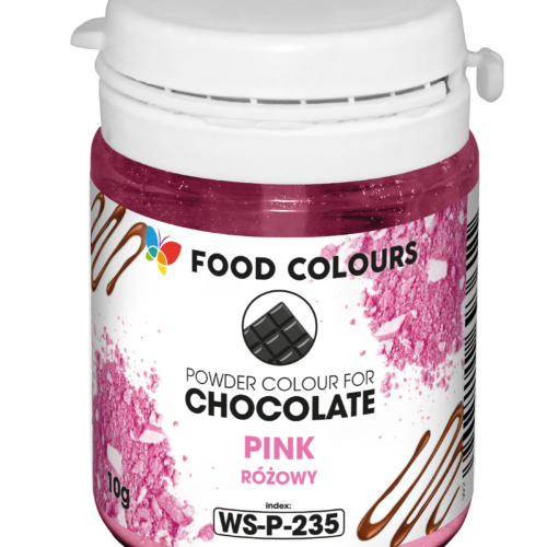 Barwnik w proszku do czekolady i mas tłustych różowy 10g