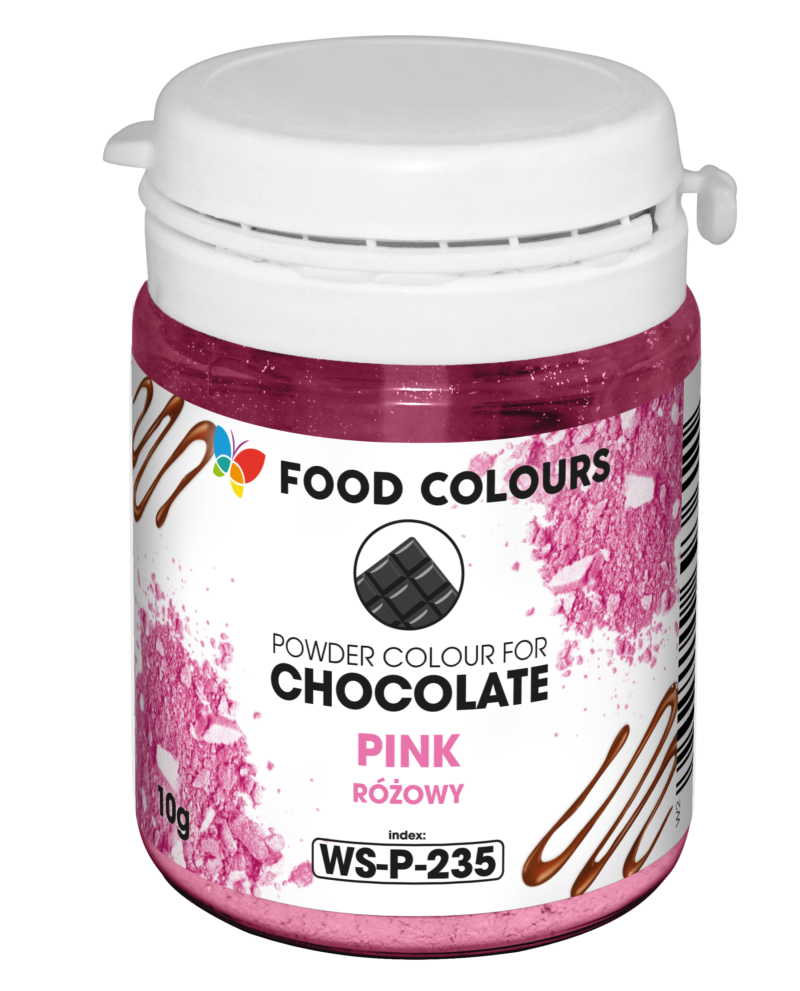 Barwnik w proszku do czekolady i mas tłustych różowy 10g