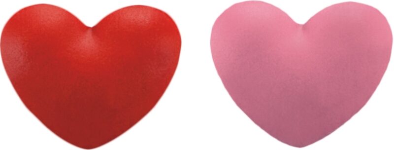 Serduszko wypukłe czerwone 10szt.