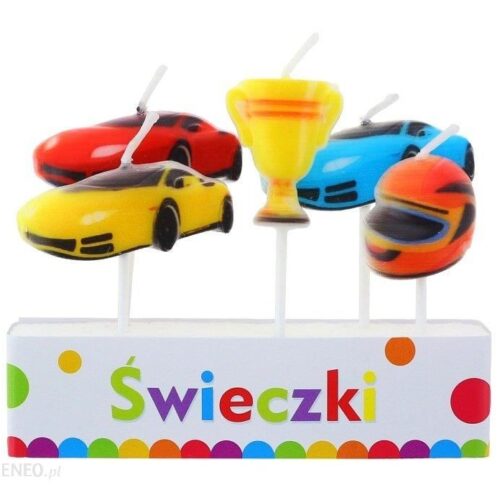 Świeczki "wyścigi samochodowe"