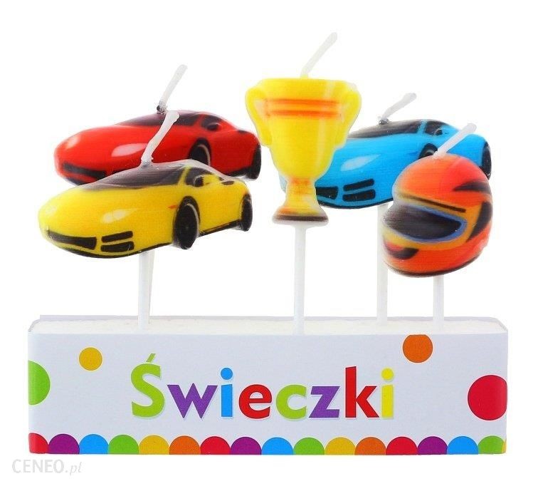 Świeczki "wyścigi samochodowe"