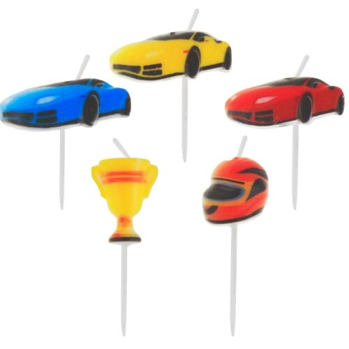 Świeczki "wyścigi samochodowe"