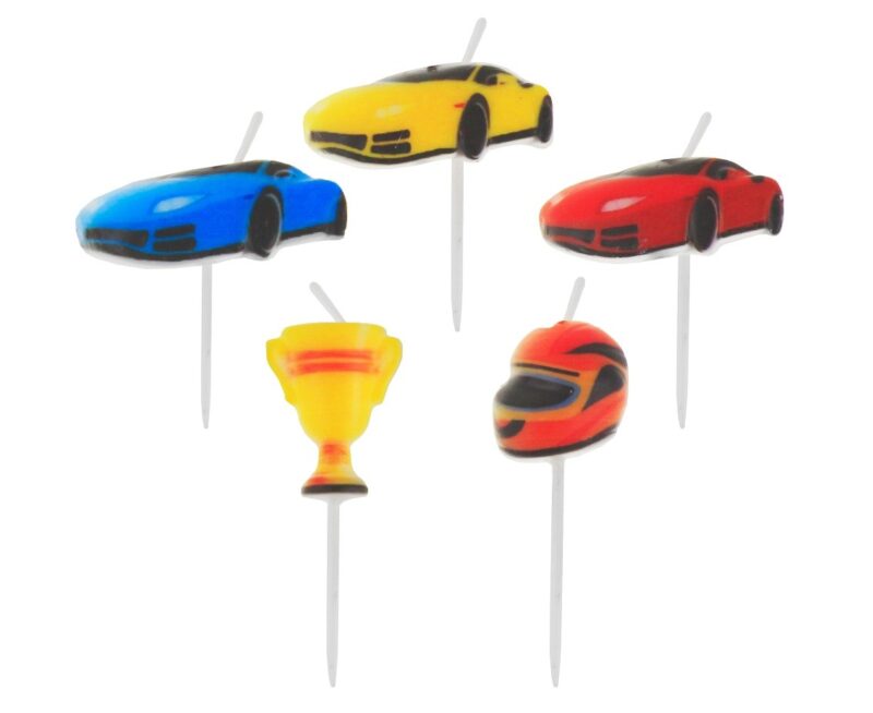 Świeczki "wyścigi samochodowe"