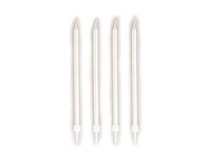 Świeczki perłowe białe 12szt.