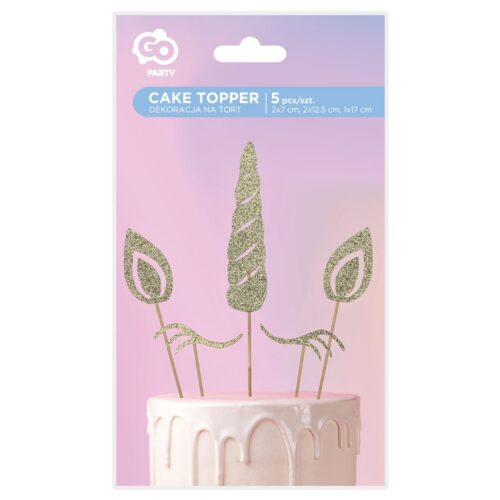 Dekoracja papierowa jednorożec - topper