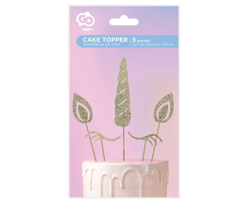 Dekoracja papierowa jednorożec - topper