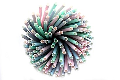 Słomki papierowe pastelowe mix 6mm 10szt.