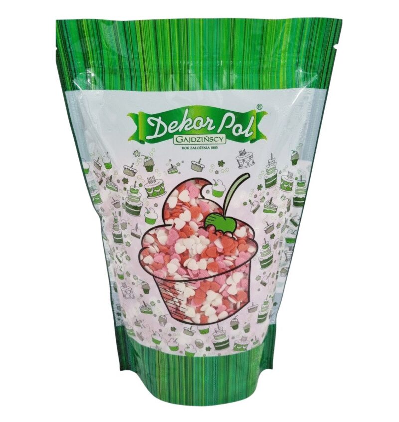 Konfetti serduszka mix czerwony - 800g