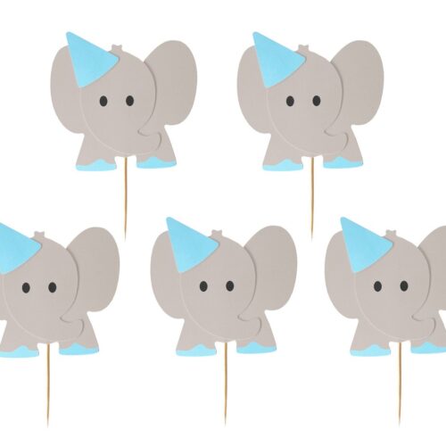 Piker słoń z niebieskim - 10szt.