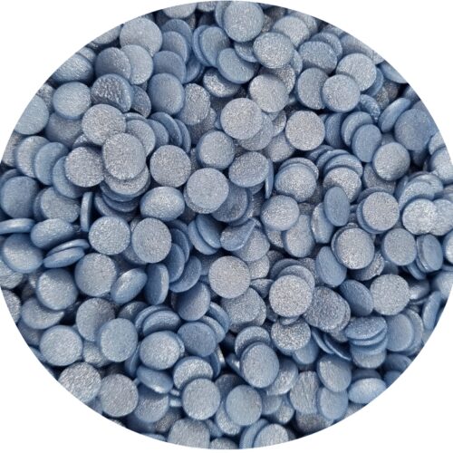 Konfetti kółka niebieskie perłowe 4mm 40g
