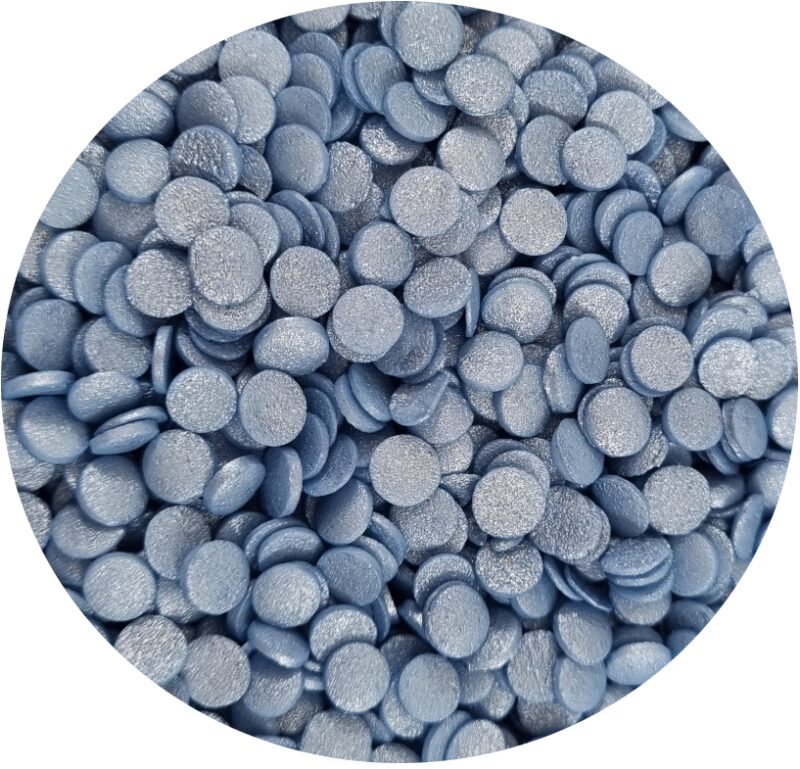 Konfetti kółka niebieskie perłowe 4mm 40g