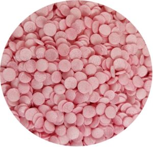 Konfetti kółka różowe perłowe 4mm 40g