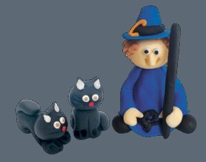 Czarownica z kotami 1 szt. Czarownica z kotami 1 szt.