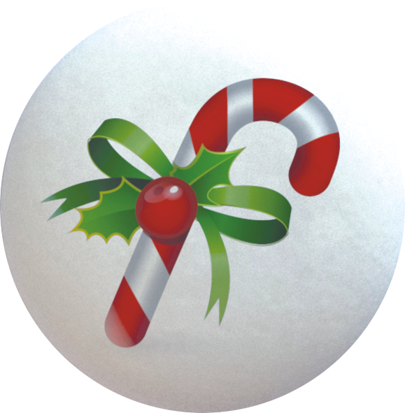 Beziki Świąteczne Φ3cm 12szt.