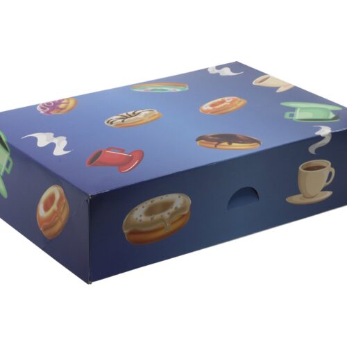 Karton pączki-niebieski