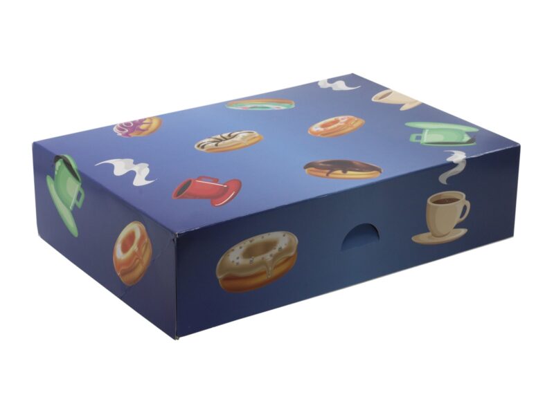 Karton pączki-niebieski