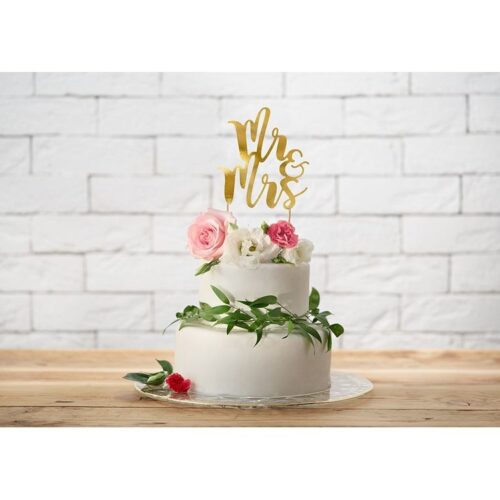 Topper na tort Mr&Mrs 1szt.