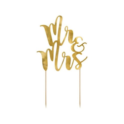 Topper na tort Mr&Mrs 1szt.