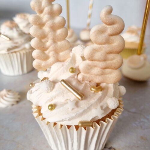 Beza choinka złota 16szt.