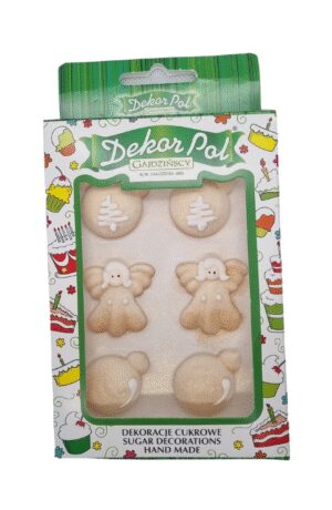 Zestaw dekoracji złoty 6szt.