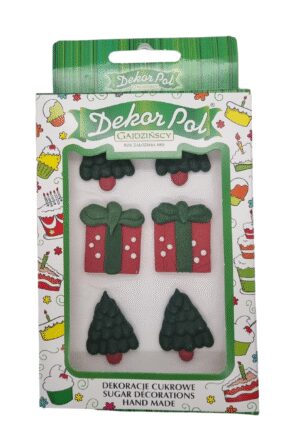 Zestaw dekoracji zielony 6szt.