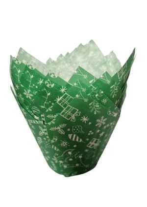 zielona papilotka tulipan 50X80 20SZT