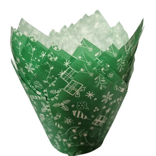 zielona papilotka tulipan 50X80 20SZT