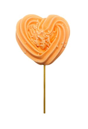 Beza serce jasny pomarańcz 10szt.