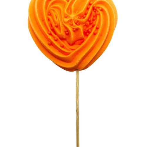 Beza serce pomarańczowe 4szt.