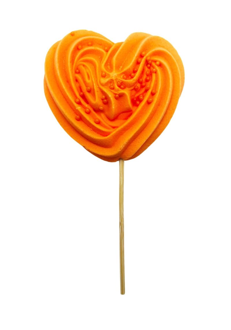 Beza serce pomarańczowe 4szt.