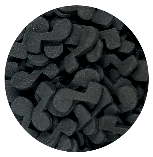 Konfetti Nuty Czarne 200g