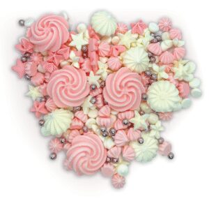 Zestaw bezy i crispy różowe 100g