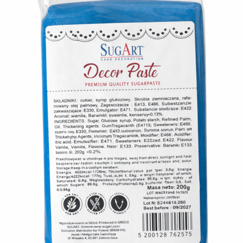 Masa cukrowa - Decor Paste - Niebieska 250g